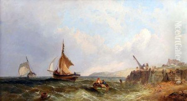 Fishing Boats Off A Coast - view 1