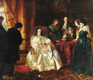 The despair of Henrietta Maria over the death of her husband King Charles I
