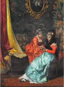 Elegant Ladies Reading A Captivating Story by Paolo Mei