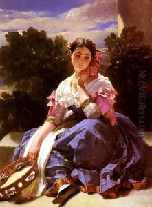 Jeune Fille De L'Ariccia (Young Girl From Ariccia) by Hermann Winterhalter