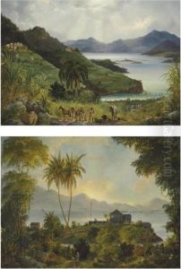 Cruz Bay; Cinnamon Bay, Danish West Indies by Fritz Sigfred Georg Melbye
