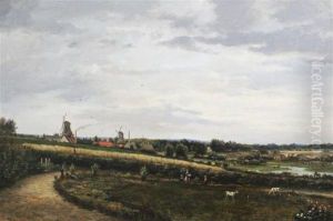 Extensive Landscape With Figures In The Foreground