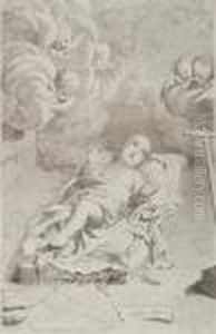L'enfant Jesus Couche Dans La Creche by Claude Mellan