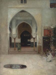 Study For At The Door Of The Seraglio by Arthur Melville