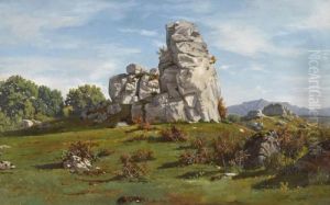 Sonnige Felsformation by Barthelemy Menn