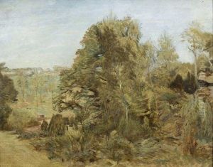 Sonnige Waldpartie. by Barthelemy Menn