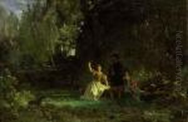 Parklandschaft Mit Personen In Historisieren- - view 1