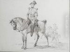 Attr. A, Officier Suisse A Cheval by Barthelemy Menn