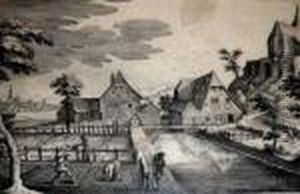 Figures At Work In Fields by Matthaus the Elder Merian