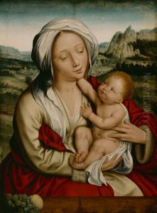 Madonna And Child by Quinten Metsys