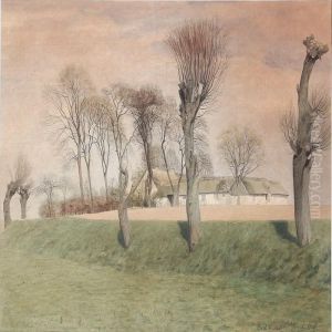 Farm At The Countryside by Carl Vilhelm Meyer