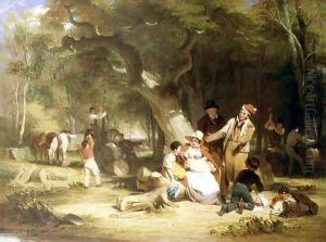 The Woodman's Dinner Hour by William Frederick Witherington