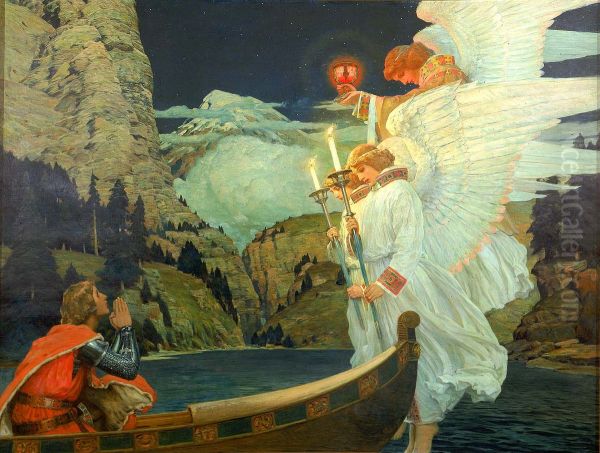 The Knight of the Holy Grail by Frederick Judd Waugh