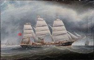 A Portrait Of The Three Masted Ship Camperdown by Charles Keith Miller