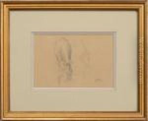 Vaches Au Pre Et Vaches S'abreuvant by Jean-Francois Millet