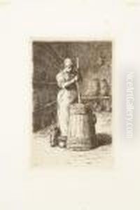 La Baratteuse by Jean-Francois Millet