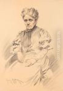 Portrait De Femme by Maurice Milliere