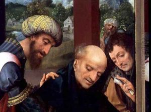 St. Catherine and the Philosophers (detail of the Philosophers) by Goossen van der Weyden