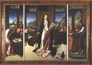 St. Catherine and the Philosophers by Goossen van der Weyden