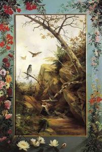 Birds Bathing at the Creek by Robert Wilkie