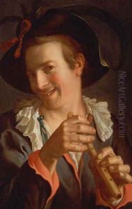 A Jester holding a Flute, 1623