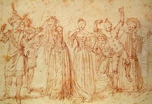 Group of Comic and Tragic Actors - view 1