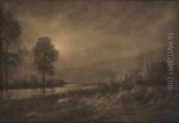 Coucher De Soleil Sur La Meuse - view 1