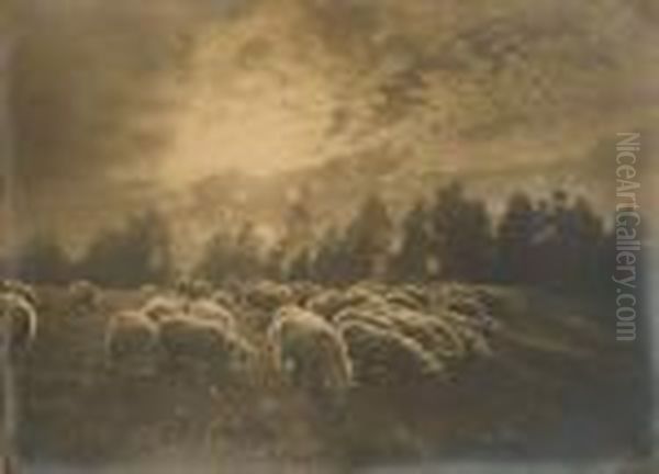 Au Coucher Du Soleil by Leonard Misonne