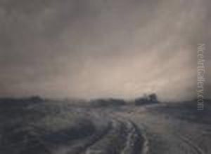 Pad Op De Heide - Sentier Dans La Bruyere by Leonard Misonne