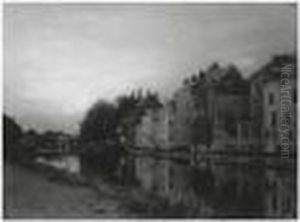 Houses On A Canal by Leonard Misonne