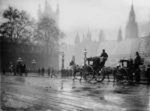 London Street Scene, Early 1900s by Leonard Misonne