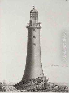 Edystone Lighthouse engraved by Edward Rooker (c.1712-74), 1763 2 by Henry Winstanley