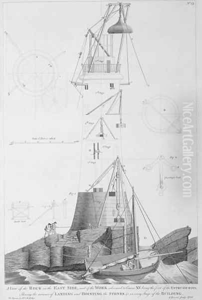 Edystone Lighthouse engraved by John Record (fl.1768-86), 1786 - view 1