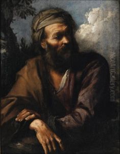 Circle Of Pier Francesco Mola ; Portrait Of A Man With Turban ; Oil On Canvas by Pier Francesco Mola