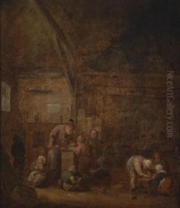 At The Country School by Jan Miense Molenaer