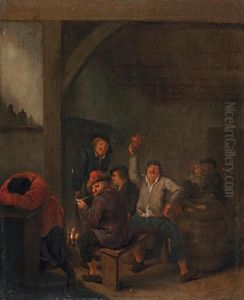 Interieur Mit Singenden Und Rauchenden by Jan Miense Molenaer