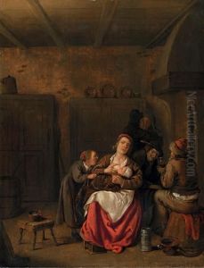 Interieur Mit Mutter Und Kind by Jan Miense Molenaer