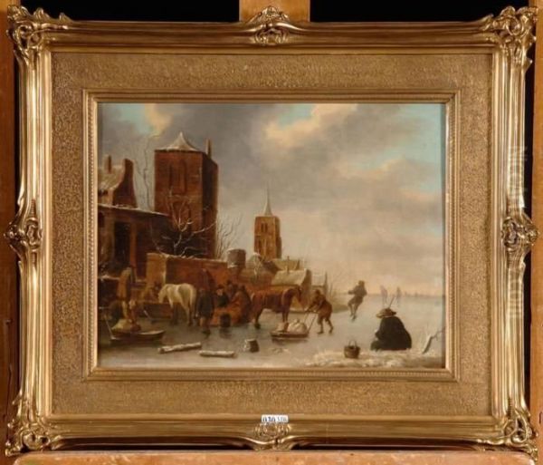 Paysage Hivernal Aux Patineurs - view 1