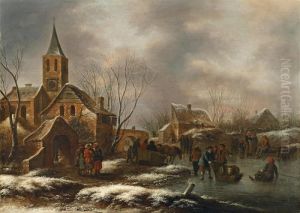 Winterlandschaft Mit Kirchturm