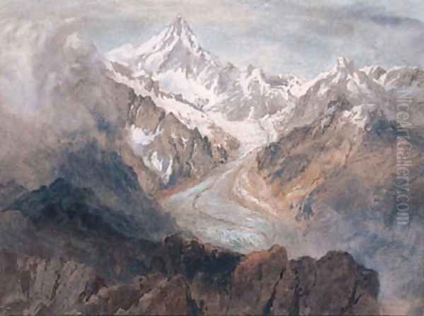 The Fiescherhorn And The Viescher Glacier - view 1