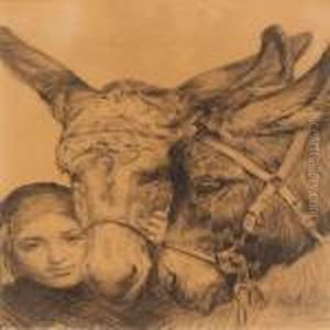 Girl With Donkeys