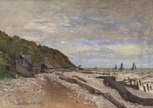 Le Chantier De Petits Navires, Pres De Honfleur by Claude Oscar Monet