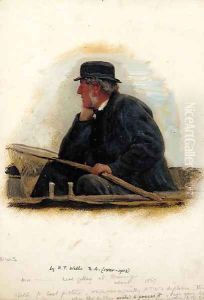 The head gillie at Airsaig by Henry Tanworth Wells