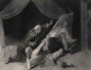 The Capture of Lord Edward Fitzgerald for High Treason, engraved by J.Rogers by Henry Warren