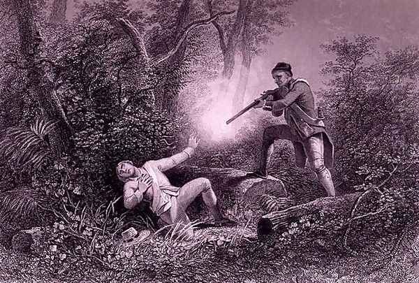 The Fratricide at Wyoming, 1778, from 'The History of the United States', Vol. I, by Charles Mackay, engraved by James Charles Armytage (c.1820-97) - view 1