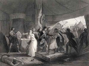 The Murder of Shane O'Neill (c.1530-67) engraved by J.Rogers by Henry Warren