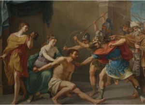 The Capture Of Samson by Nicolas Andre Monsiau