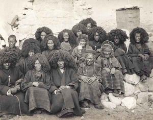 Group of nuns at the Taktsang monastery, Bhutan, 1904 by John Claude White