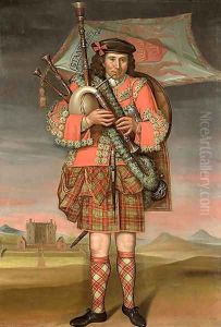 Portrait of William Cumming, Piper to the Laird of Grant, 1714
