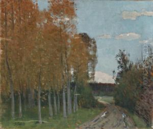 Chemin De Foret by Pierre Eugene Montezin